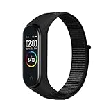 Cinturino compatibile con Xiaomi Mi Smart Band 7/6/5/4/Band 3/NFC/Amazfit Band 5, cinturino regolabile in morbido nylon di ricambio per uomo e donna