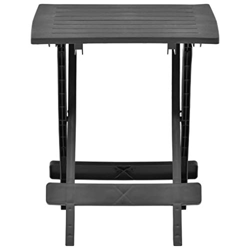Table pliante d'extérieur gain de place - Petite table basse de jardin plastique robuste - 4