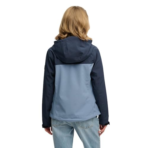 SUPERDRY HOODED COLOURBLOCK TREKKER JKT W5012070A Lauren Navy/Tidal Blue 10
