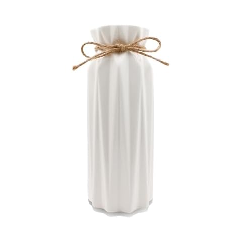 CiciIng Ceramic Ribbed Vase for Flowers Cover