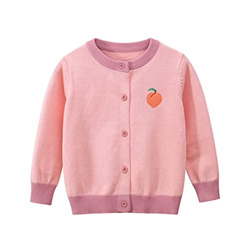 2-8t Toddler Kid Baby Girls Spring Long Sleeve Cute Cardigan Sweater Knitted Coat