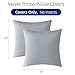 QUORGVES Light Grey Velvet Pillow Covers 22x22 Inch Set of 2, Soft Solid Decorative Square Throw Pillow Covers, Decor Cushion Covers for Bed Sofa Couch Bedroom Living Room - Light Gray