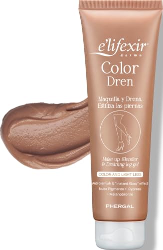 Elifexir Color Dren Maquillaje para Piernas Efecto Medias Invisibles | Maquilla las piernas con efecto medias invisibles mientras ayuda a estilizar visualmente la piel, 150 ml
