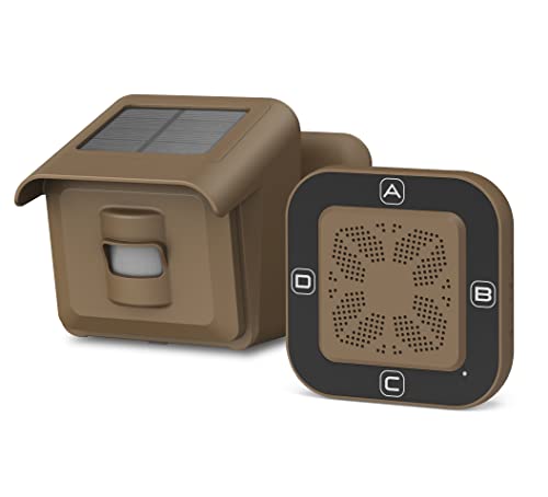 Driveway Alarm - 1/2 Mile Solar Powered Driveway Alarm Wireless ...