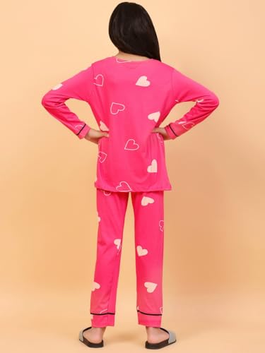 Image of Ninos Dreams Cotton Girls Full Sleeves Coord Set ! Night Suit for Girls ! Tshirt with Jogger Set