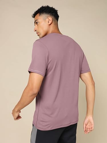 Image of TECHNOSPORT Men's Slim Fit Polyester Activewear Sports T-Shirt with Moisture-Wicking Comfort for Workout, Running & Gym