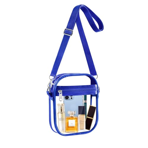 Image of Fibrdoo Clear Crossbody Purse Bag, Clear Bag Stadium Approved with Front Pocket for Concerts Sports Festivals