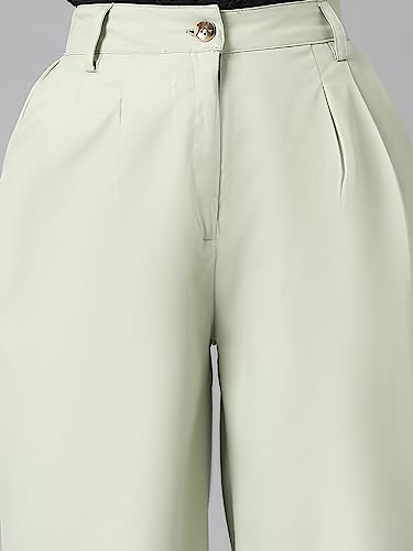 Image of KOTTY Womens Cotton Blend Straight Fit Trousers