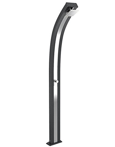 Arkema Ducha Riscaldata Dal Sol Spring Antracita Con Banda Inoxidable