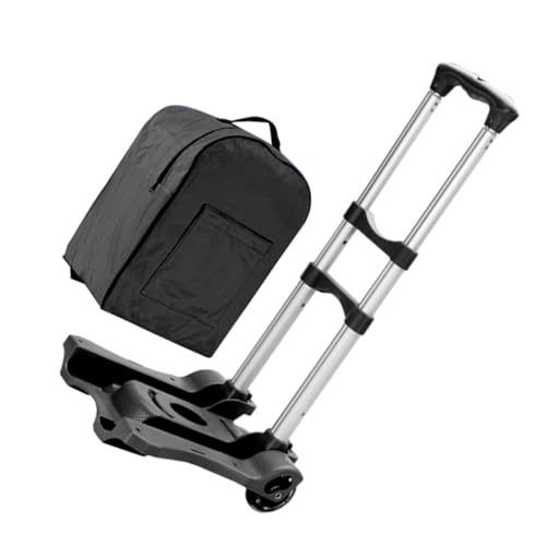 TOPBATHY 1 Juego Carretilla carros de la Compra Carrito de Viaje Carrito de Equipaje de Viaje Dolly Plegable Carro Plegable Carrito de Compras portátiles aleación de Aluminio Negro