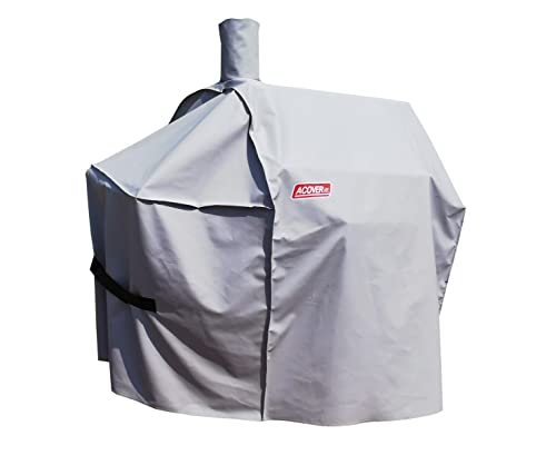 Image of Grill-Smoker-Cover Sized for Char Griller Grill Smoker 2823, 2123 600D Heavy Duty Canvas Water Proof All Weather Off-Set Charcoal Smoker Cover G21616 (Grey)