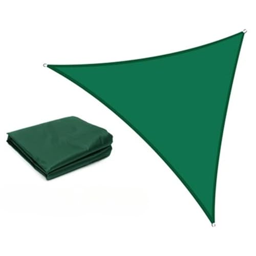 Lightweight Triangle Shade Sail 2x2x2M/6.5x6.5x6.5ft Small Sun Canopy Outdoor Waterproof for Patios Gardens Pools (Dark Green)