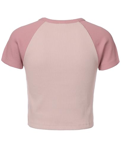 Roxy Girls' Short Sleeve Snug Fit Raglan Style Rib Tee2