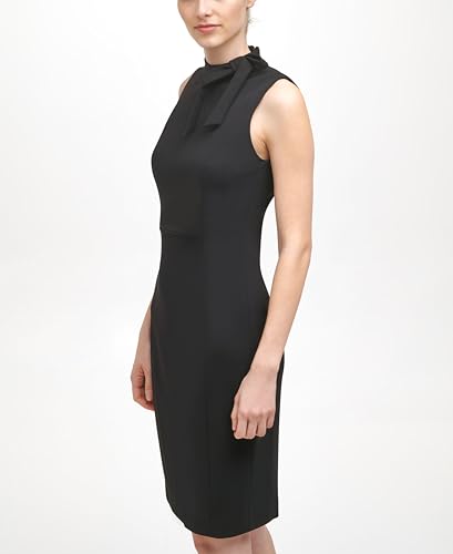 Calvin Klein Women's Sleeveless Seamed Sheath with Tie Neck2
