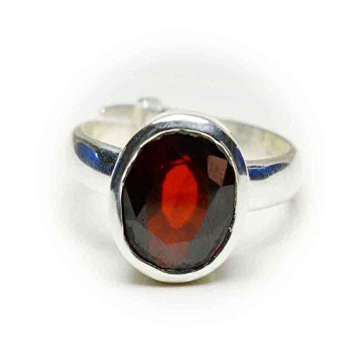 Bague hessonite naturelle pour homme et femme, style ovale quotidien