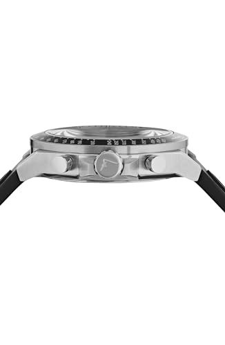 Urban Chrono Collection Luxury Mens Watch Timepieces with a Black Strap Featuring a Stainless Steel Case and a Silver Dial2