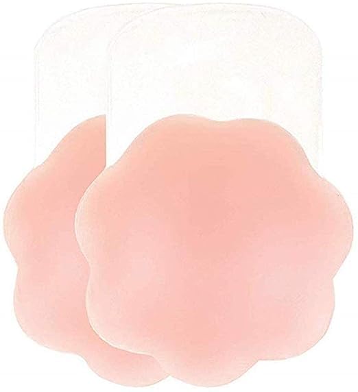 Women Silicone Push Up Breast Lift Adhesive Nipple Covers Reusable Invisible Strapless Bra Pads Flower Shape for Backless Dresses Saree Blouse Skin Friendly Washable-image-16