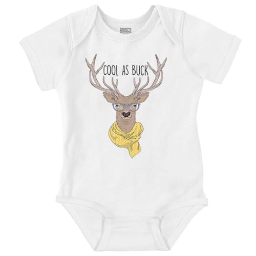 Brisco Brands Buck Funny Deer Pun Adorable Baby Romper Boys or Girls