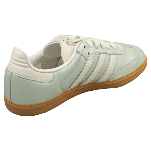 Image of adidas Samba OG Women's Shoes, Linen Green Metallic /Off White /Cyber Metallic, Size 5.5