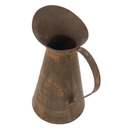 Toyvian Pot De Fleurs Vintage Métal Vase à Fleurs Ornement Arrangement Floral Seau De Rangement Design Classique Et Rétro