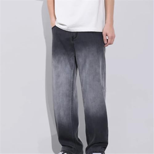 Men's Summer Gradient Jeans Loose Wide Leg Straight Fit Retro Style Streetwear Denim Trousers3