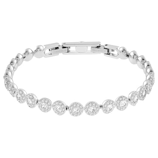 Swarovski Angelic Tennis Bracelet with White Crystals on a Rhodium Plated Setting