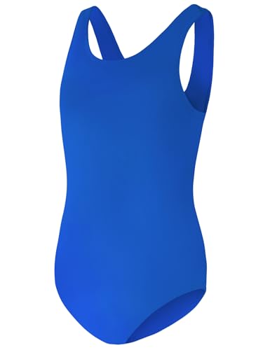 Image of Girls Swimsuits Back Cutout Bathing Suits for Girls 6-14 Removable Chest Pad Quick Dry for Swim Team Beach Pool