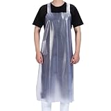 QDMHA Delantal de Trabajo Impermeable de PVC, Resistente al Aceite y Productos químicos, Duradero y Protector para Cocina, lavavajillas, Aseo y Uso Industrial – Unisex