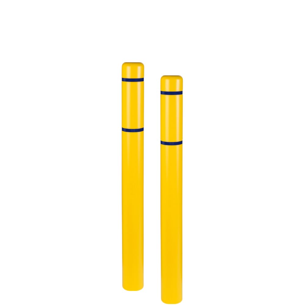 BollardGard 4" x 52" 2-Pack Bollard Cover - Innoplast (Yellow Blue Tape)