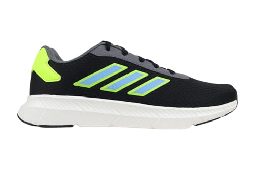 Image of adidas Air-Glowrun Men's Running Shoes - CBLACK /LUCLEM /CLBLUE | Lightweight & Cushioned Sports Shoes(Core Black /Lucid Lemon /Cloud Blue)