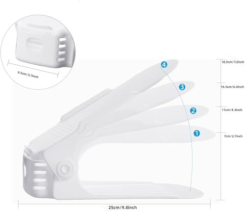 UrMsun Confezione da 10 portascarpe regolabili