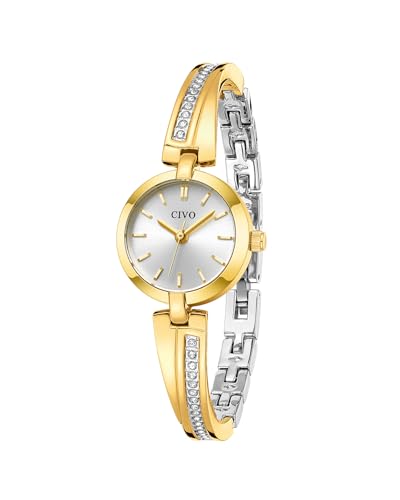 CIVO Vintage Montre Femme Dorée: Petit Analogique Acier Inoxydable Bracelet