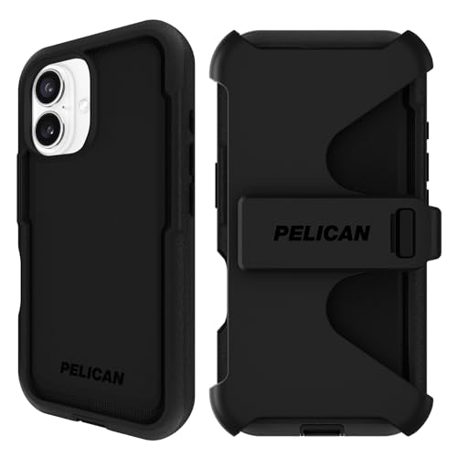 Image of Pelican Voyager iPhone 16 Case - Rugged MagSafe Phone Case - Black