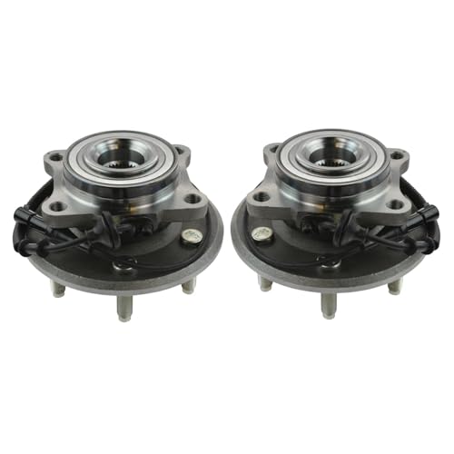 Image of TRQ Rear Left and Right Wheel Bearing and Hub Assembly Set 2 Piece Compatible with 2007-2010 Ford Expedition 2007-2010 Lincoln Navigator