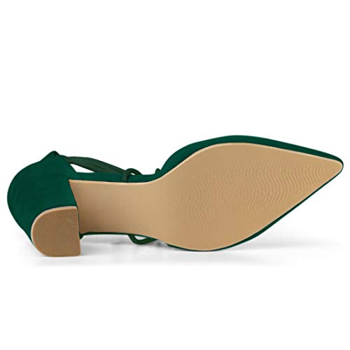 Image of Allegra K Women's Pointed Toe Chunky Heels Lace Up Sandals Pumps