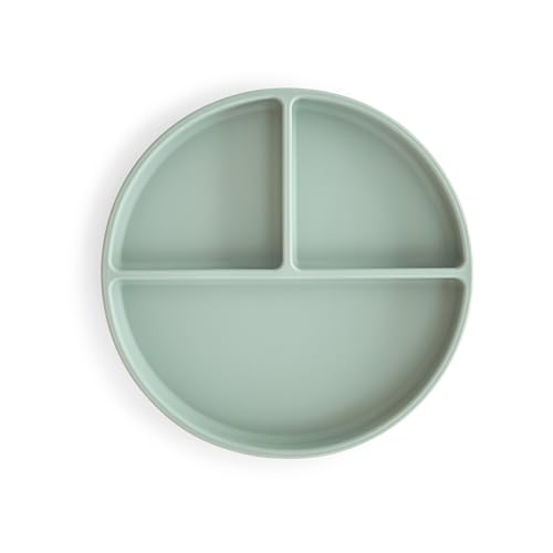 Image of mushie Silicone Suction Plate | BPA-Free Non-Slip Design (Cambridge Blue)