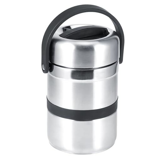 AYNEFY Caja de Almuerzo Térmico Aislado 1.8L, Cubierta de Contenedor de Almacenamiento de Alimentos de Multicapa de Acero Inoxidable con a Prueba de Fugas Portátil para Oficina,
