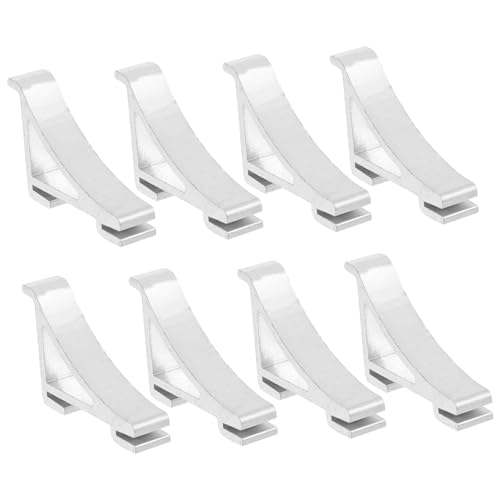 iplusmile 8 piezas Soporte de Estante para Congelador Ganchos de Refrigerador de Aluminio Clips de Fijación para Estantes de Enfriador Accesorios para Frigorífico Instalación y Durabilidad