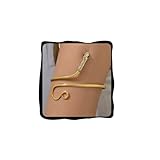 XUENMB Gold-colored Snake Arm Cuff Crystal Upper Arm Band Cuff Bracelets Sparkle Rhinestones Wrist Cuff Gold Bracelet Punk Adjustable Open Cuff Armlet Armband Jewelry for Party Prom (crystal)