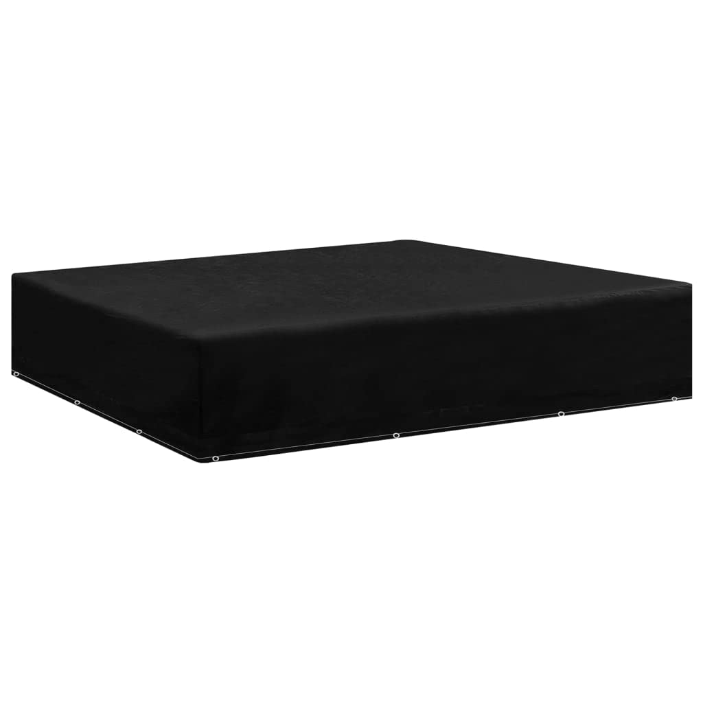 Rattan Gartenmöbel Schutzhülle 2 Stk. 12 Ösen Abdeckplane 250x250x70 cm, Abdeckhaube für Gartenbank Tisch, PE Plane wasserfest UV-beständig reißfest