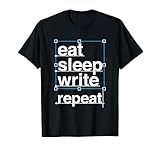 Retro Eat Sleep Write Apparel Gifts