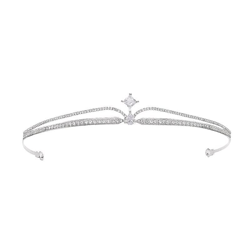 Serre-tête de mariage en cristal brillant et couronne de reine à offrir pour une soirée de gala