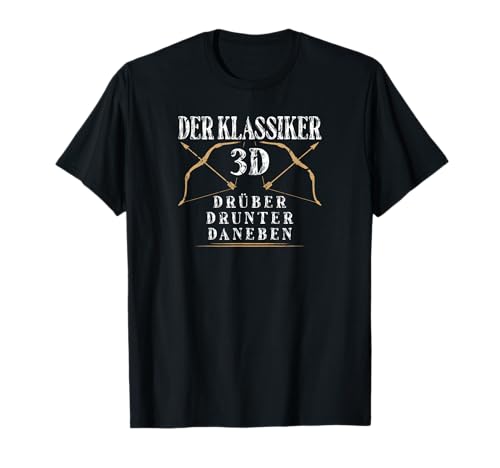 Pfeil und Bogen Bogenschießen 3d Bogenschütze T-Shirt