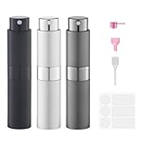 Fusupak Perfume Atomizer Travel Bottle Refillable: Cologne Sprayer Portable for Men - Mini Spray Empty for Refill - 8ml Small Size Grey