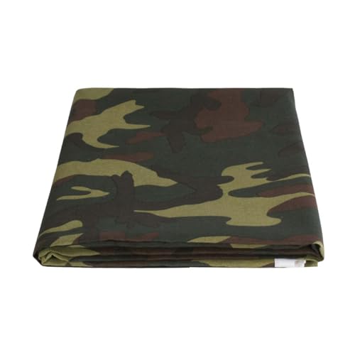 Tessuto Loneta di Cotone Fantasia Mimetico Militare, Stoffa Stampata per Arredo Casa Tovaglie Cuscini Tendaggi H 280 CM Motivo Camouflage Verde e Marrone (Metro (100x280cm))