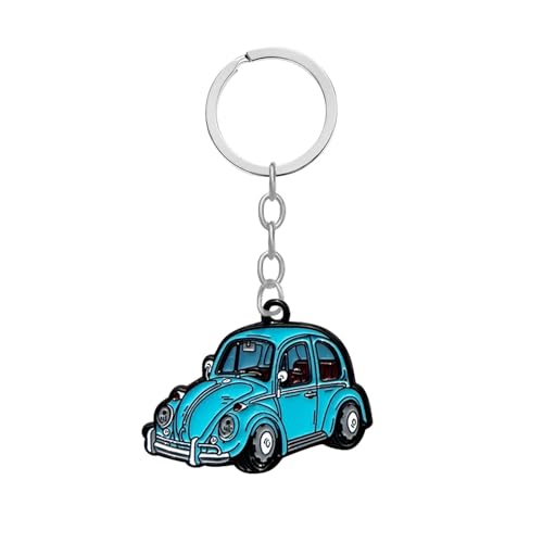 Image of Car Keychain Compatible with VW Beetle Bug,Metal Key Chain,for VW Beetle Bug Accessories,Enamel Cute Key Chain,Vintage Cartoon Keychain for Car Lovers