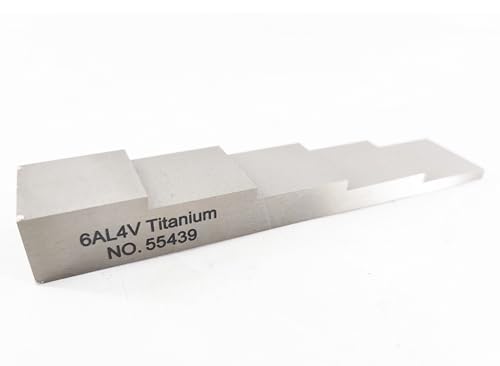 Bloque de calibración de 5 pasos 0.100" 0.200" 0.300" 0.400" 0.500" para medidor ultrasónico de espesor, aleación de titanio 6AL4V miniatura 4