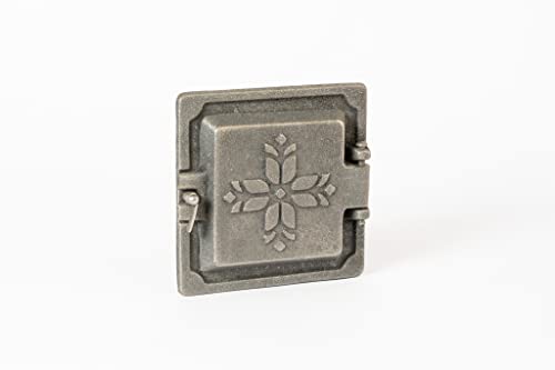 SEZAM Revisionstür für Öfen aus Gusseisen 14,6 x 4,5 x 14,6 cm, Kamintür - Klappe - Räumungstür, für Backöfen, Feueröfen & Kamine - ohne Bemalung Cover