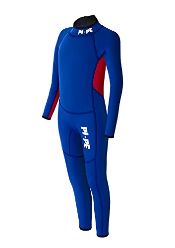 PI-PE - Muta in Neoprene per Bambini, taglie L/S, blu/Rosso, 108-118 Cover