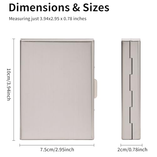Image of Credit Card Holder Wallet Stainless Steel Card Case RFID Blocking Business Card Holder Protector for Women Men